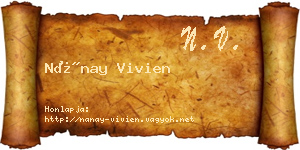 Nánay Vivien névjegykártya